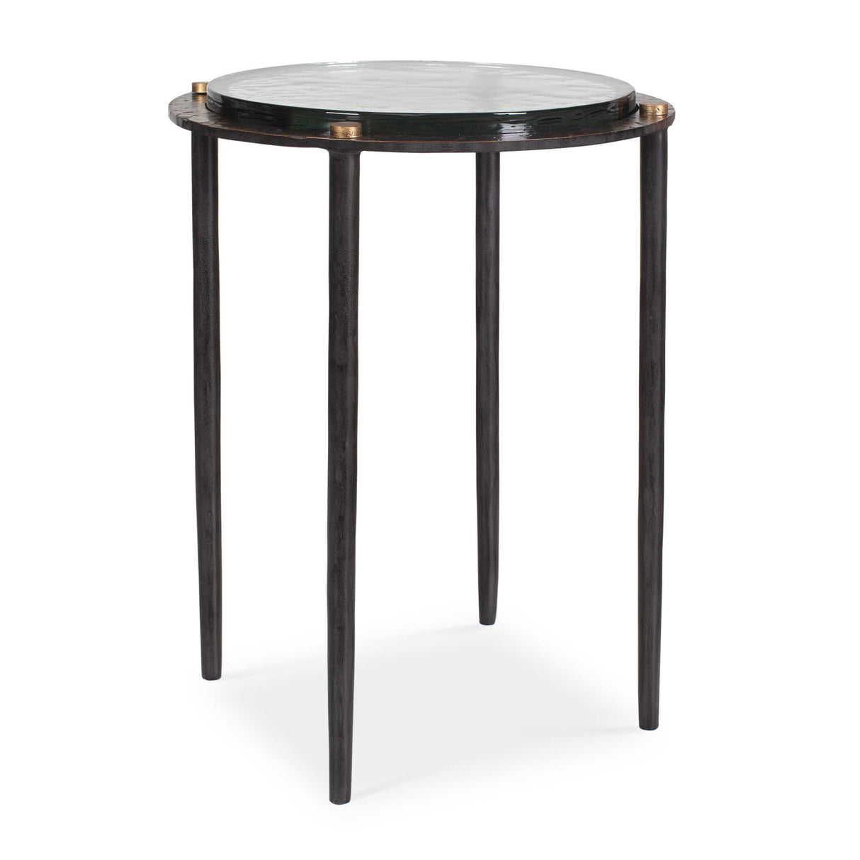 Textured Cast Glass Accent Table | Oroa.com