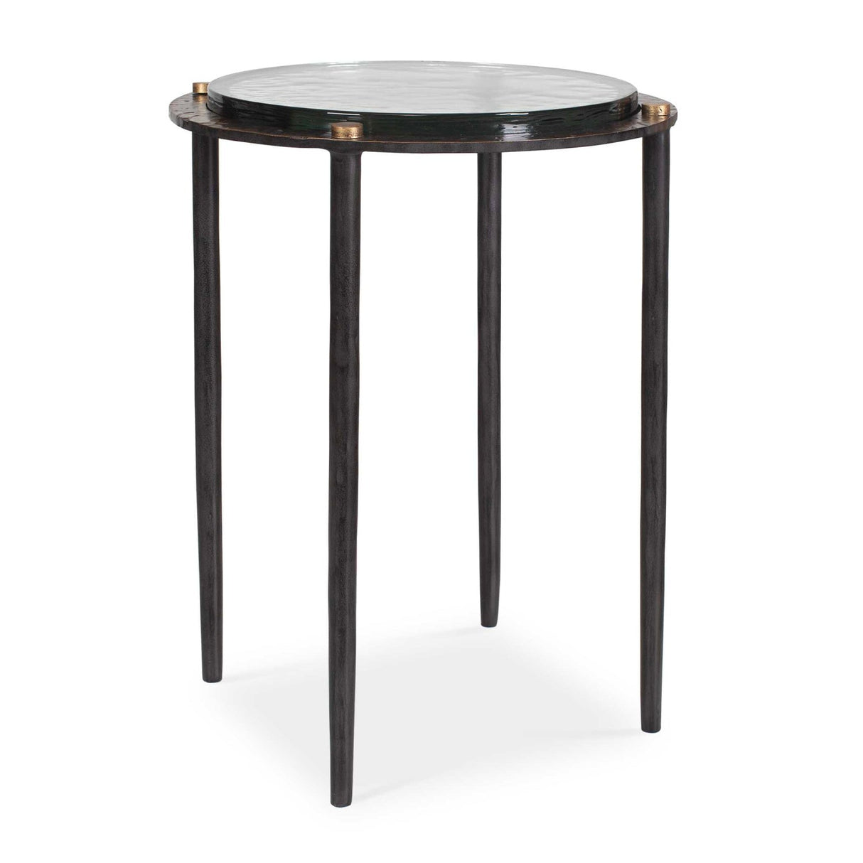 Textured Cast Glass Accent Table by Uttermost Kennington, alternate view 3