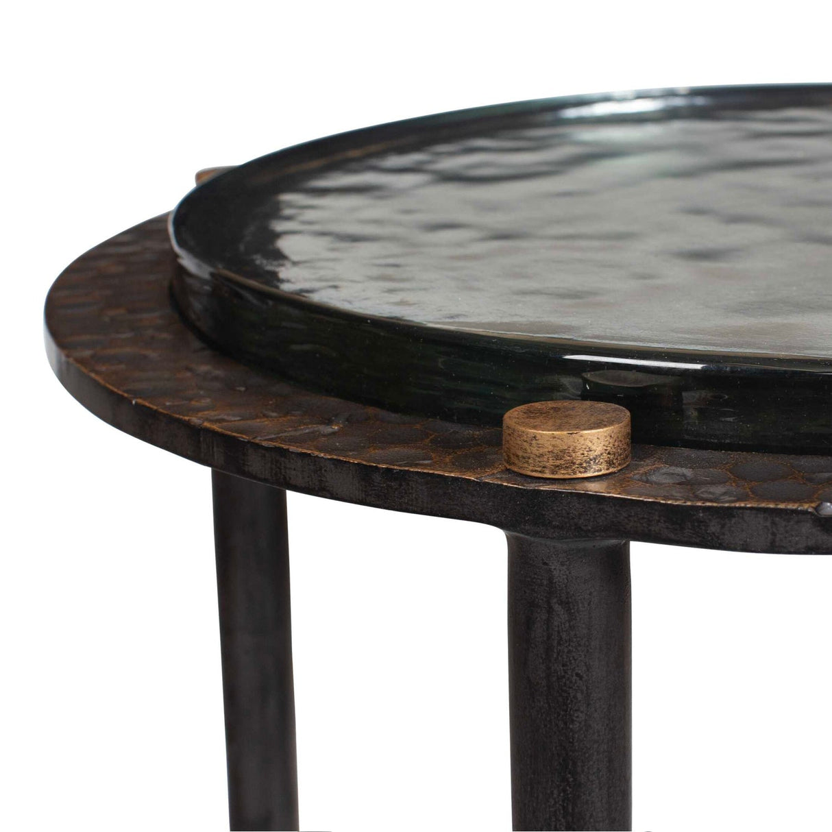 Textured Cast Glass Accent Table by Uttermost Kennington, alternate view 4