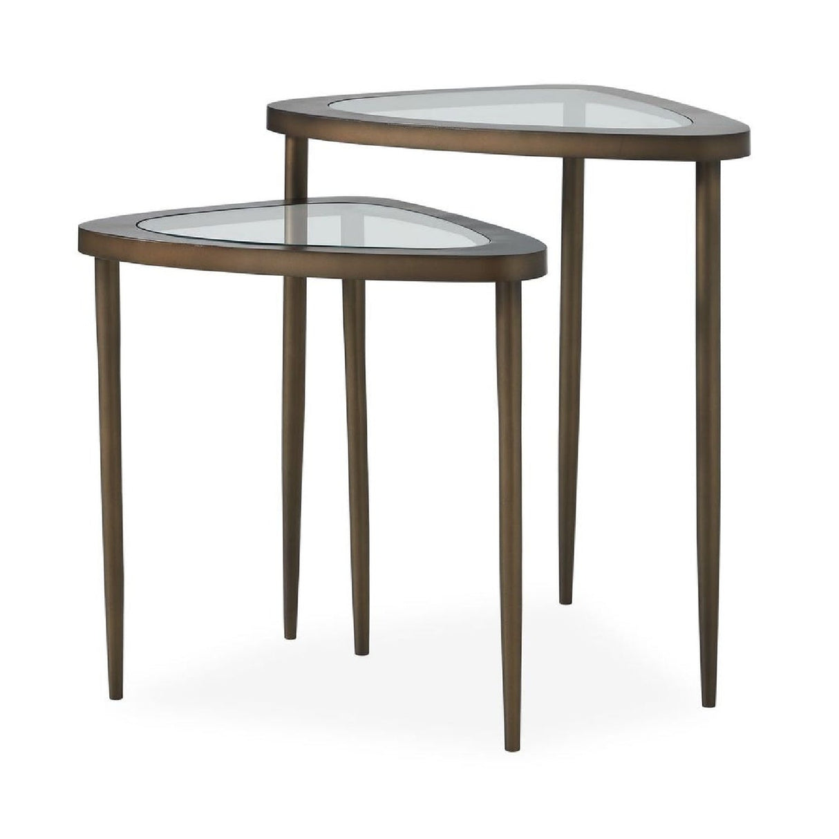 Triangular Glass Nesting Accent Tables (2) by Uttermost Millar, alternate view 3