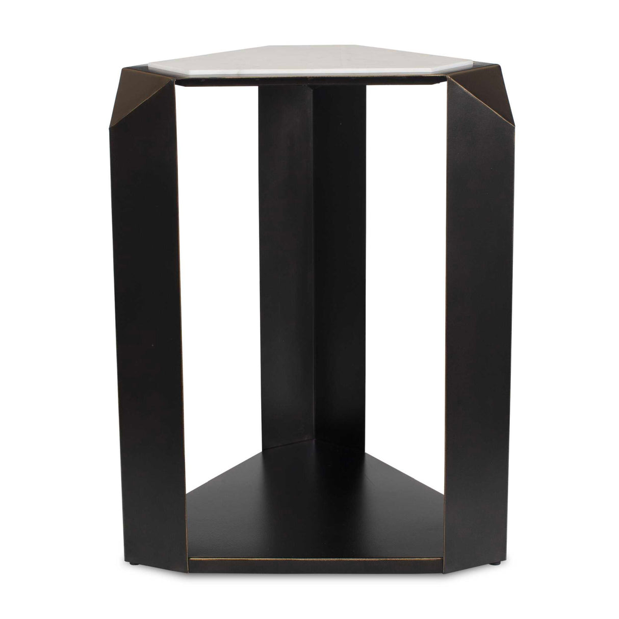 Modern European furniture - Faceted Dark Bronze Accent Table - www.oroa.com