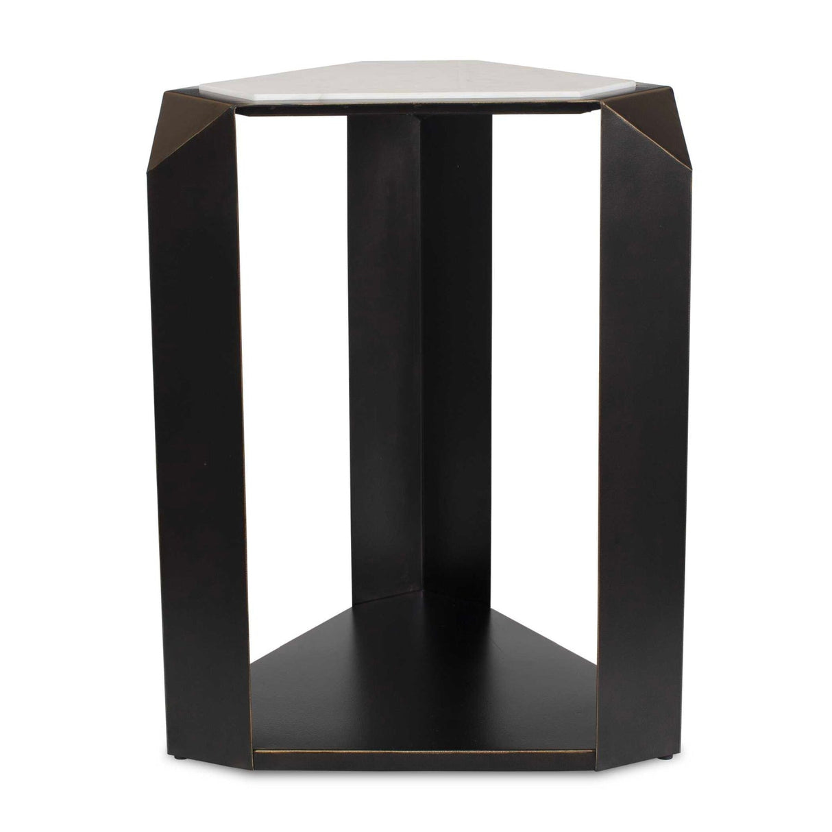 Faceted Dark Bronze Accent Table by Uttermost Keenan
