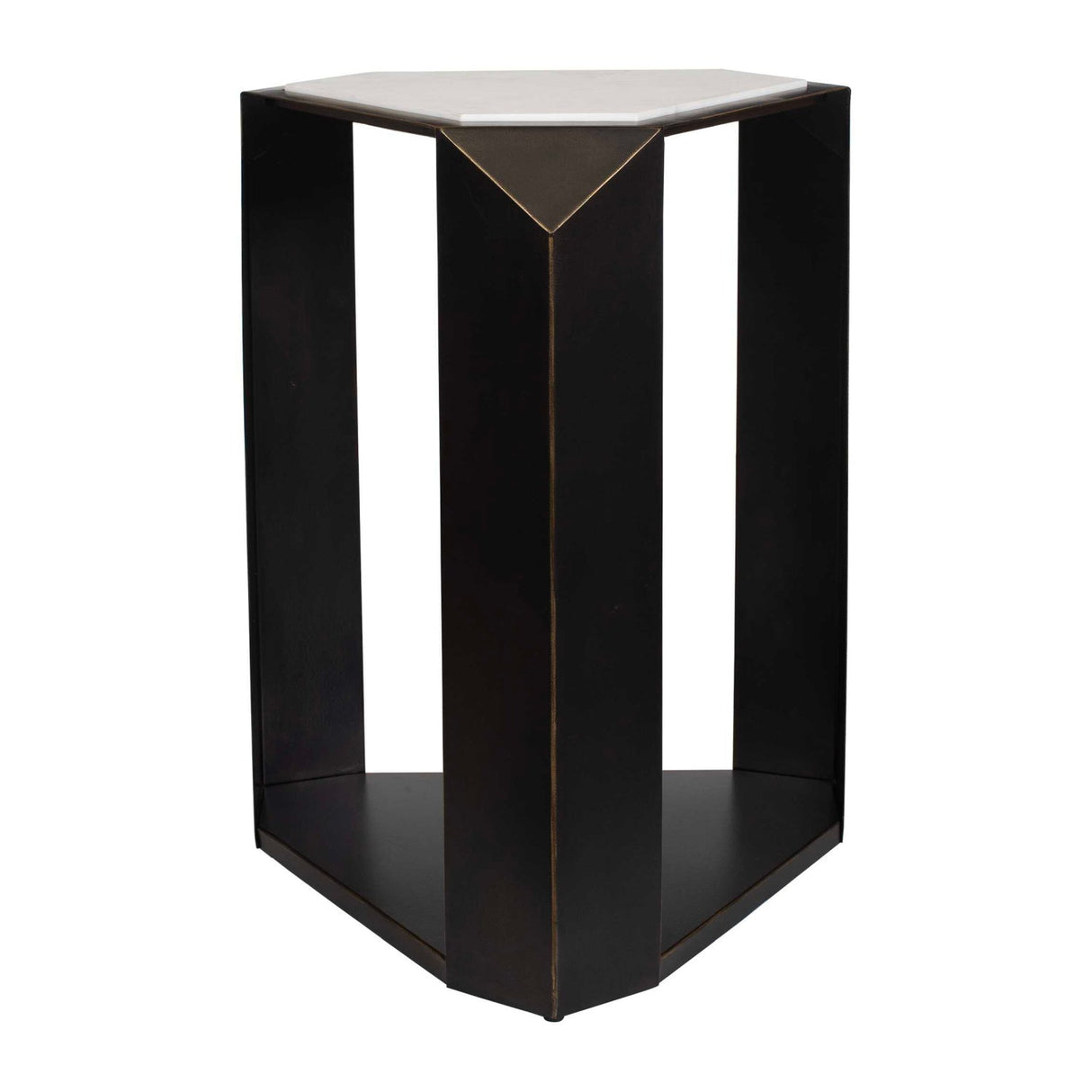 Faceted Dark Bronze Accent Table by Uttermost Keenan, alternate view 3