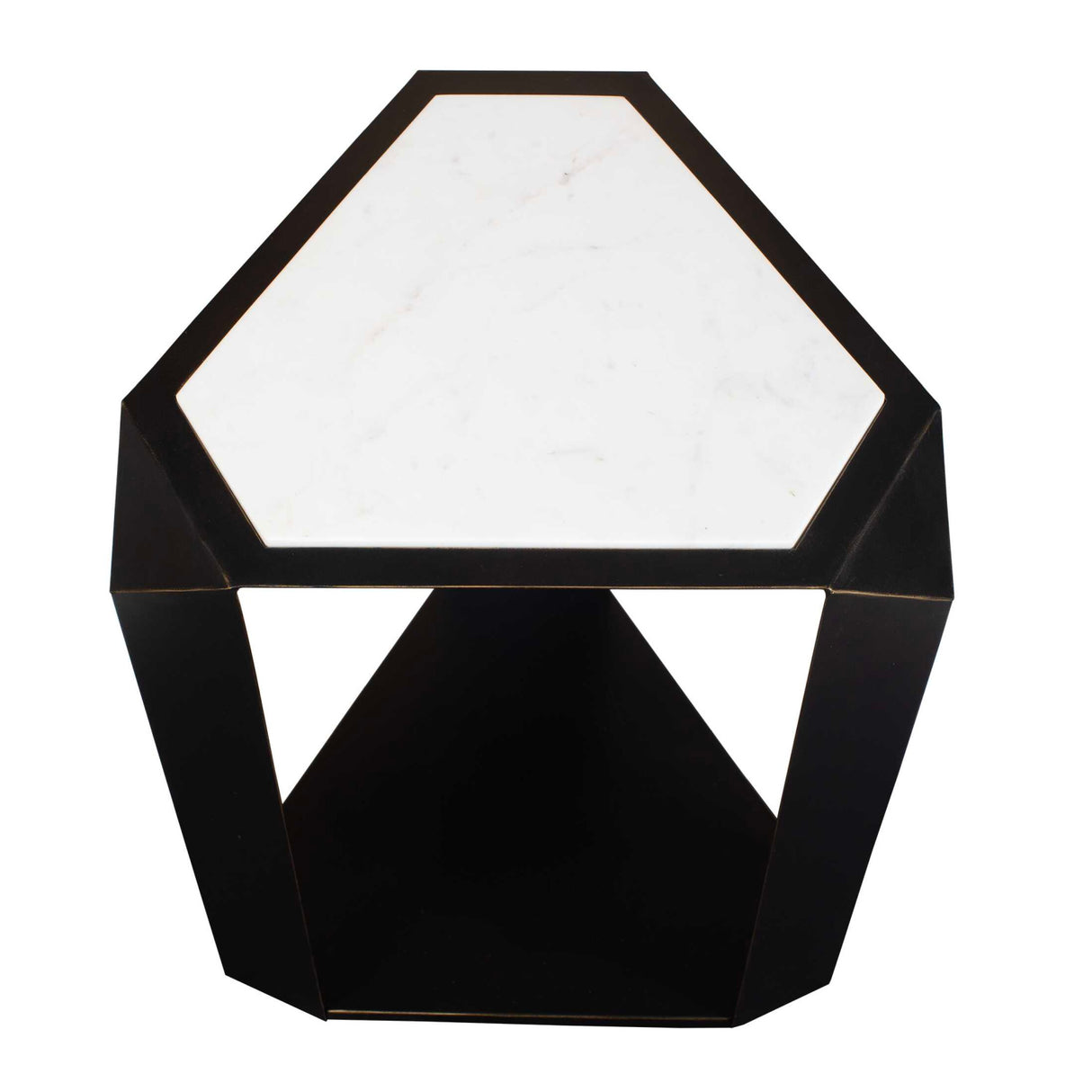 Modern European furniture - Faceted Dark Bronze Accent Table - www.oroa.com