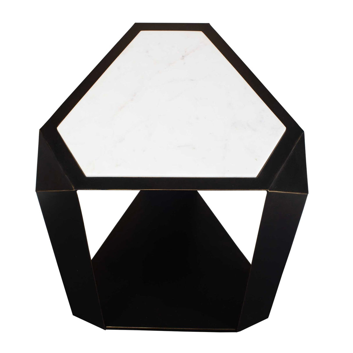 Faceted Dark Bronze Accent Table by Uttermost Keenan, alternate view 4