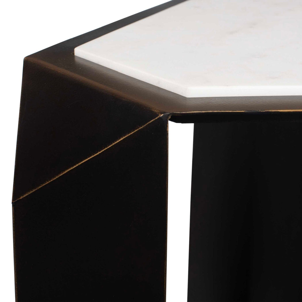 Faceted Dark Bronze Accent Table by Uttermost Keenan, alternate view 5