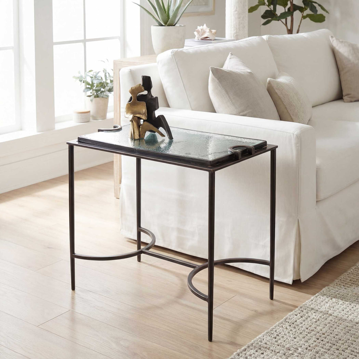 Cast Glass Accent Table | Oroa.com