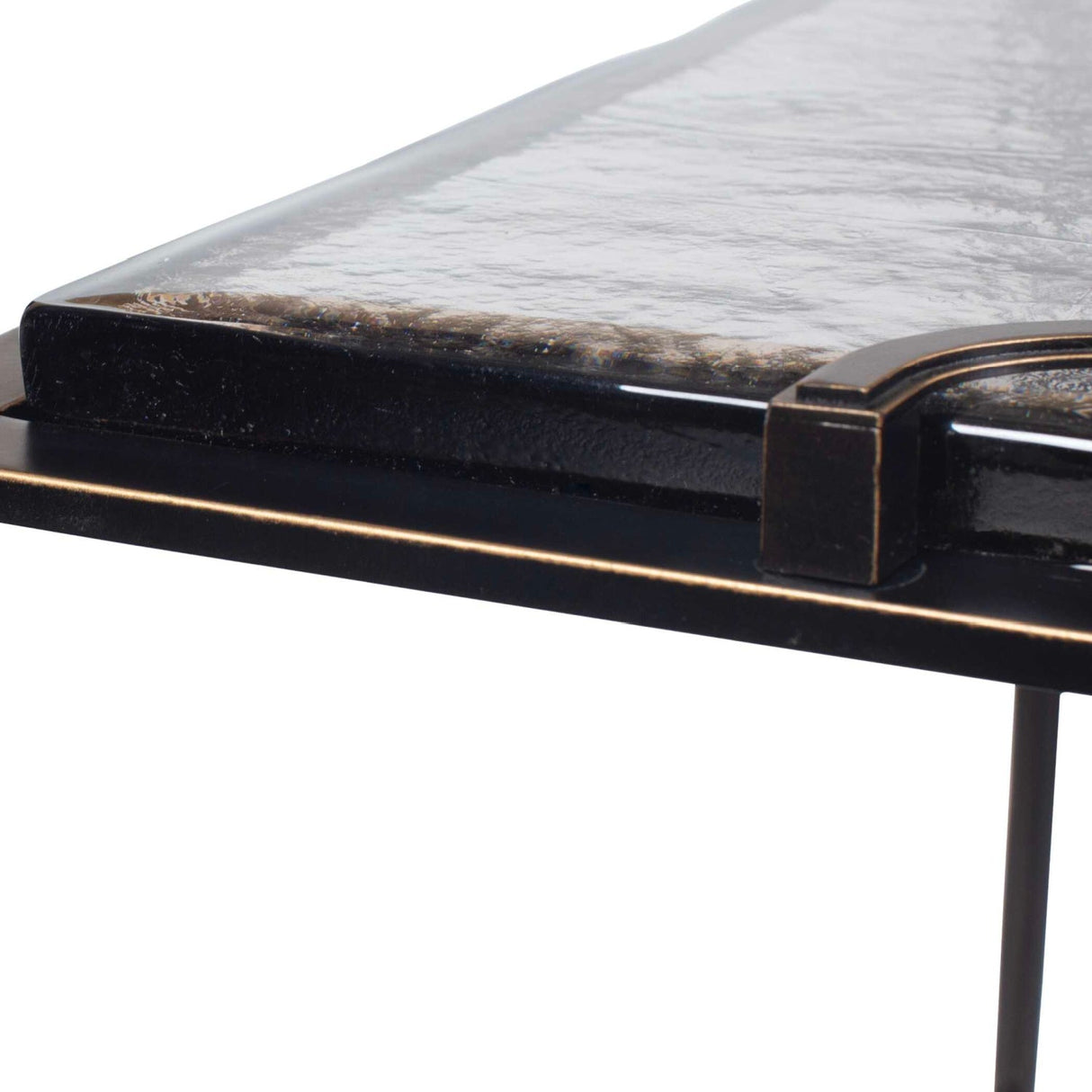 Cast Glass Accent Table by Uttermost Eisen, alternate view 6