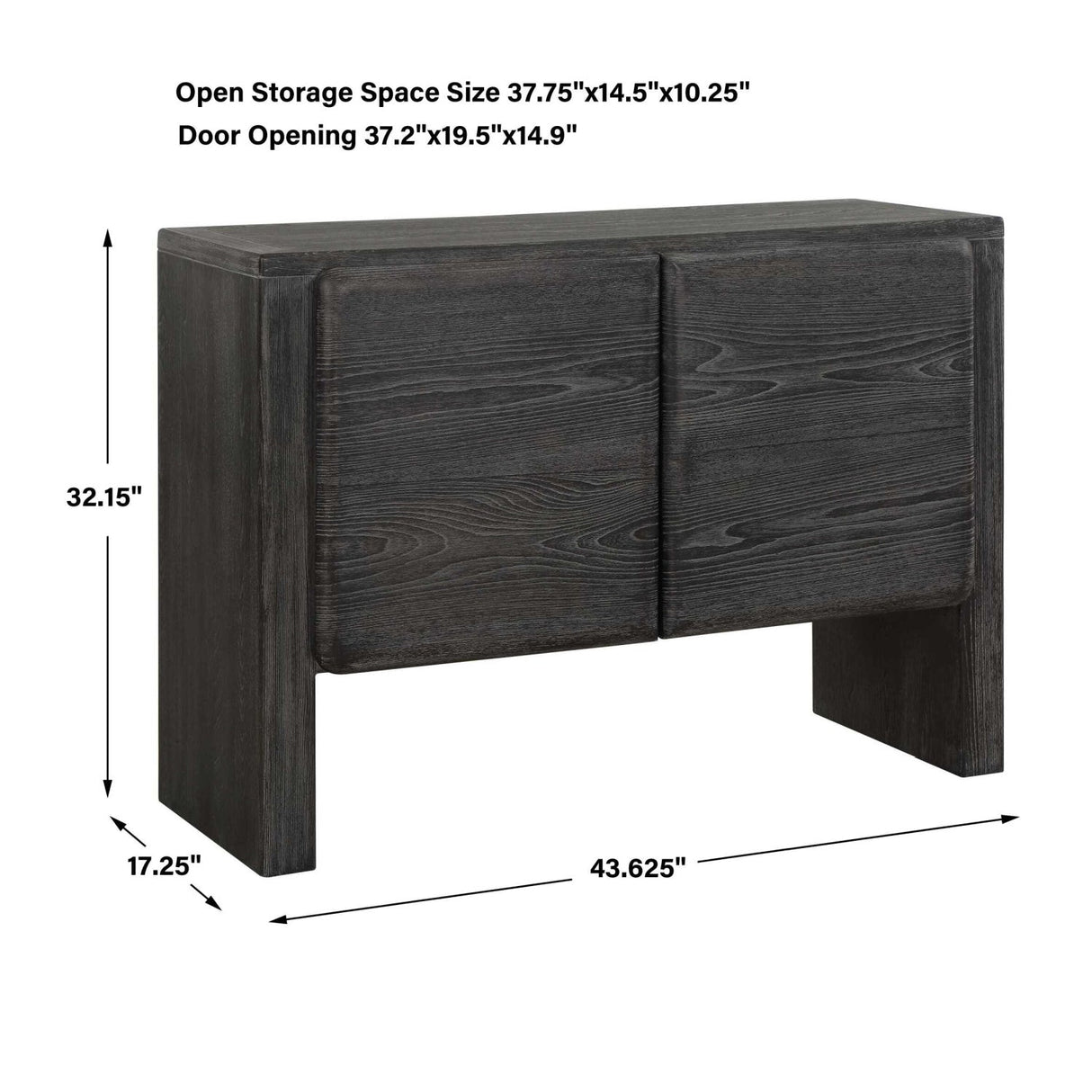 Elm Wood 2-Door Cabinet by Uttermost Bierk, alternate view 12