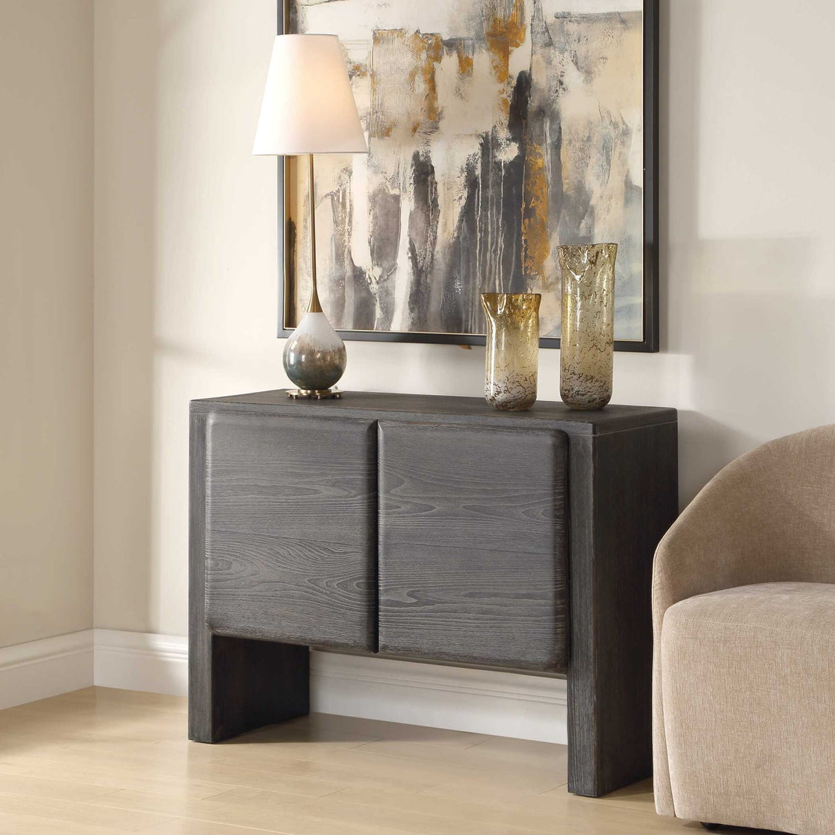 Elm Wood 2-Door Cabinet by Uttermost Bierk, alternate view 10