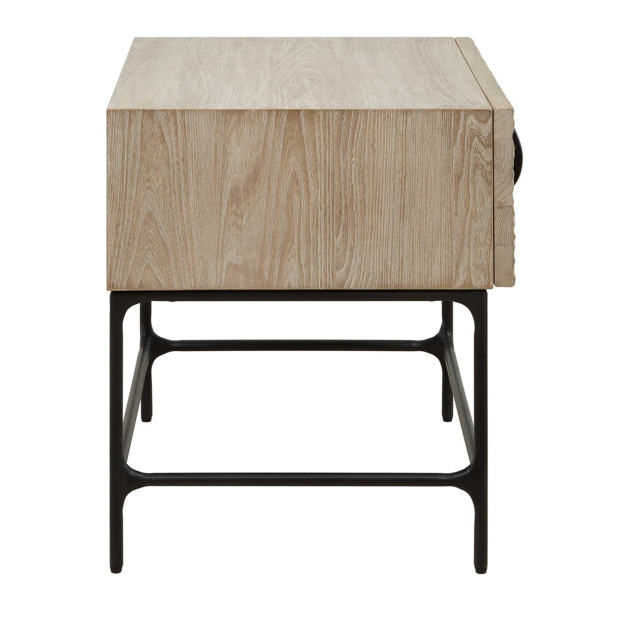 Modern European furniture - Carved Elm 1-Drawer Side Table - www.oroa.com
