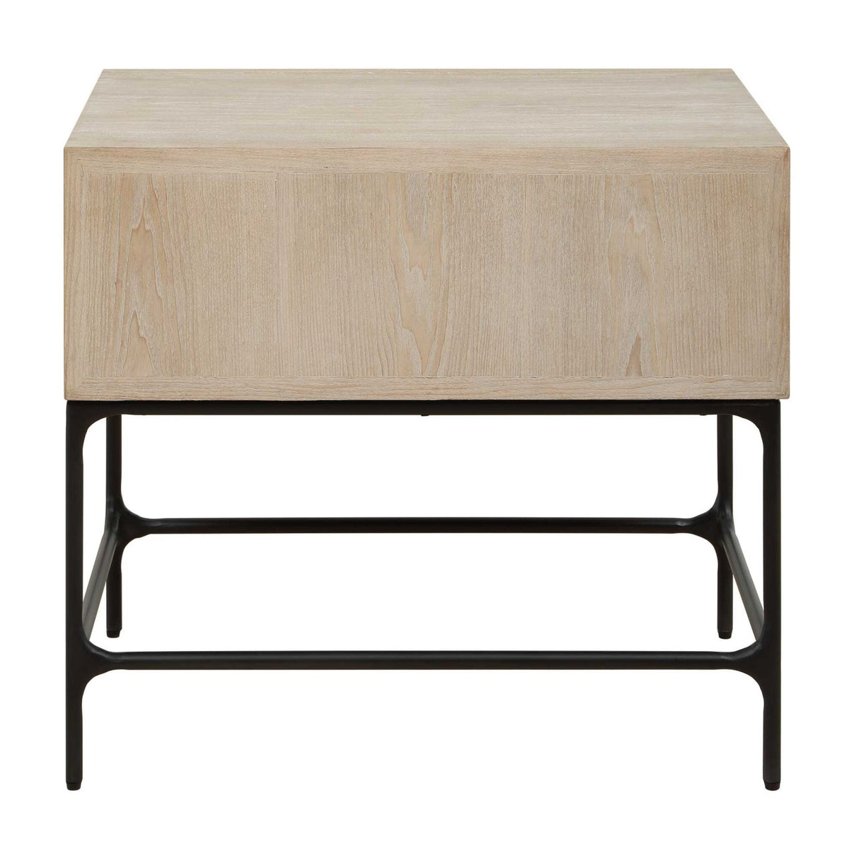 Modern European furniture - Carved Elm 1-Drawer Side Table - www.oroa.com
