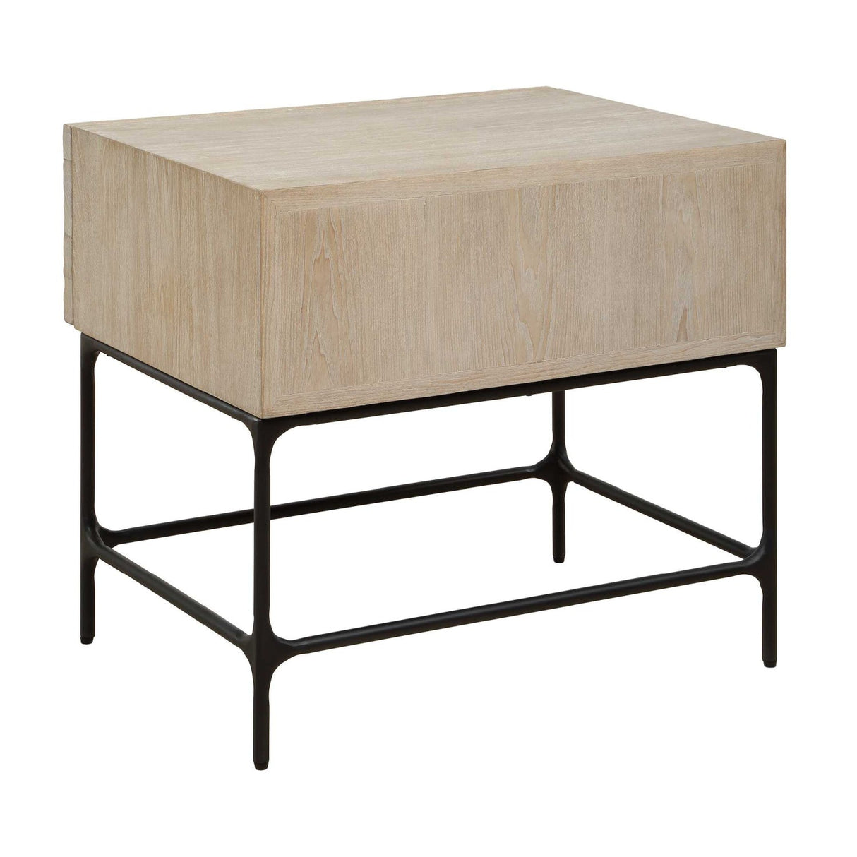 Modern European furniture - Carved Elm 1-Drawer Side Table - www.oroa.com