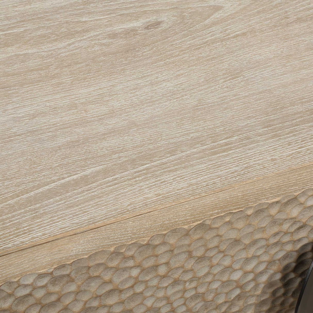 Modern European furniture - Carved Elm 1-Drawer Side Table - www.oroa.com