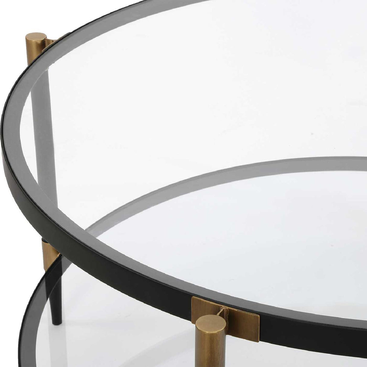 Round Tempered Glass Coffee Table by Uttermost Chadid, alternate view 6