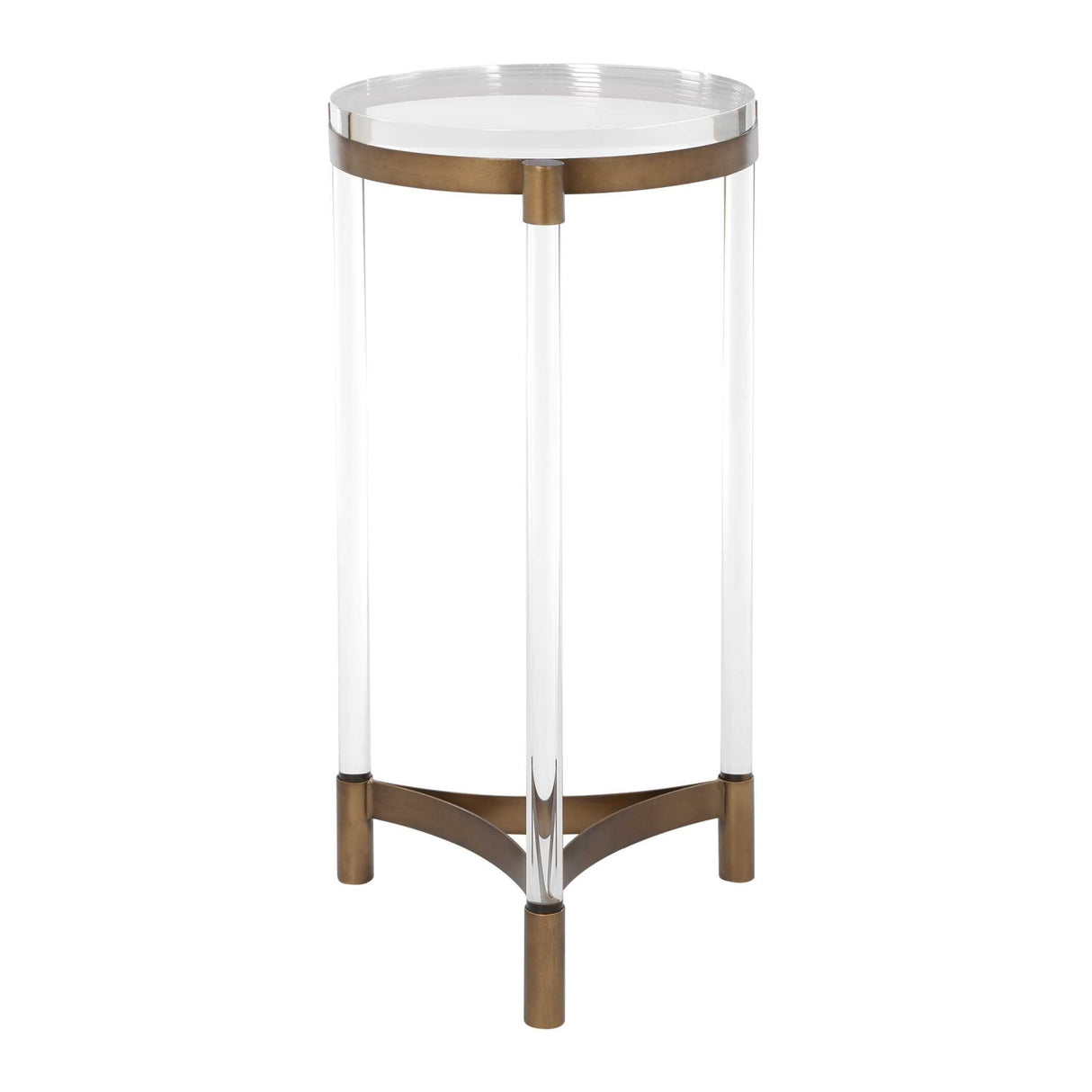 Modern European furniture - Round Clear Accent Table - www.oroa.com
