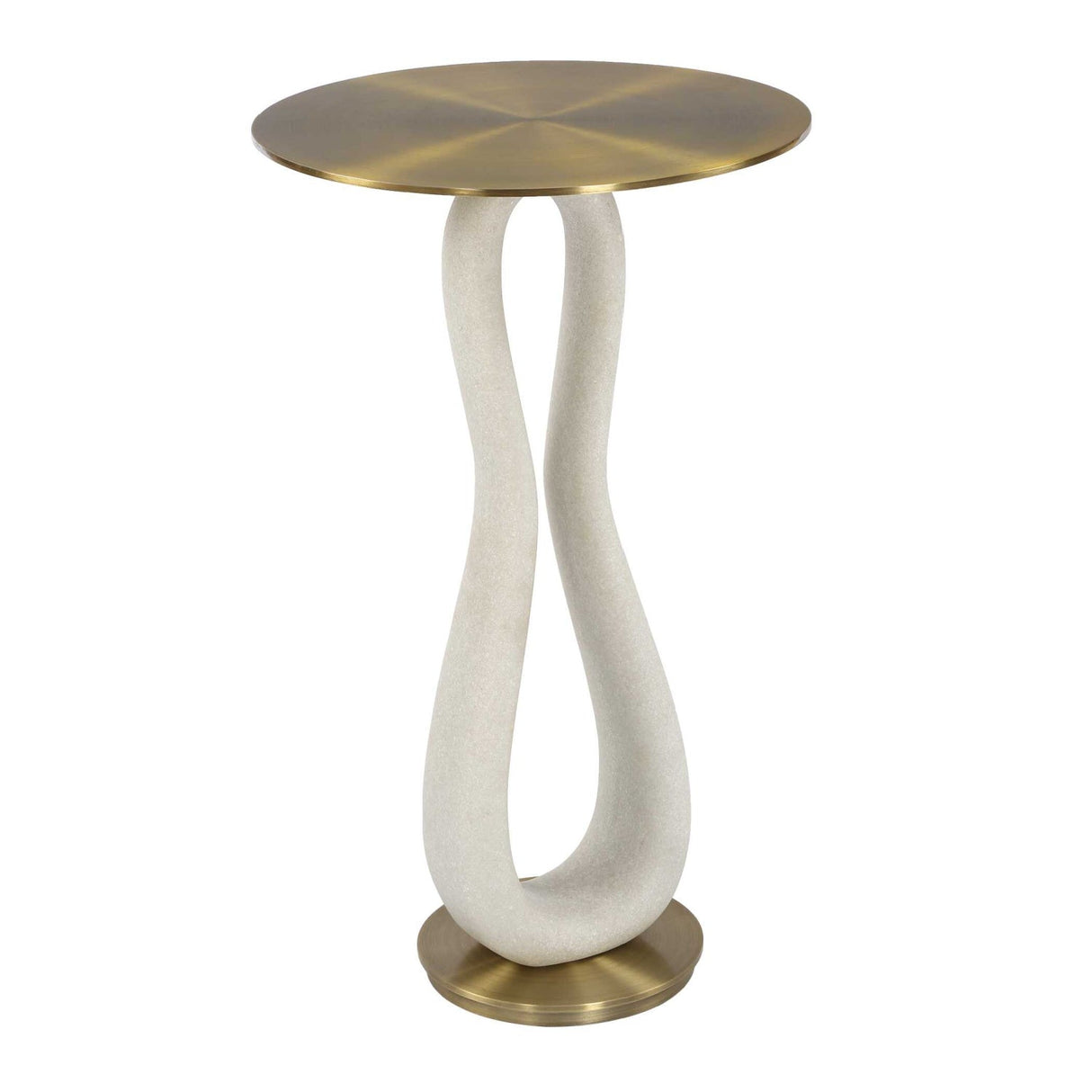 White Stone Hourglass Accent Table by Uttermost Sonia, alternate view 3