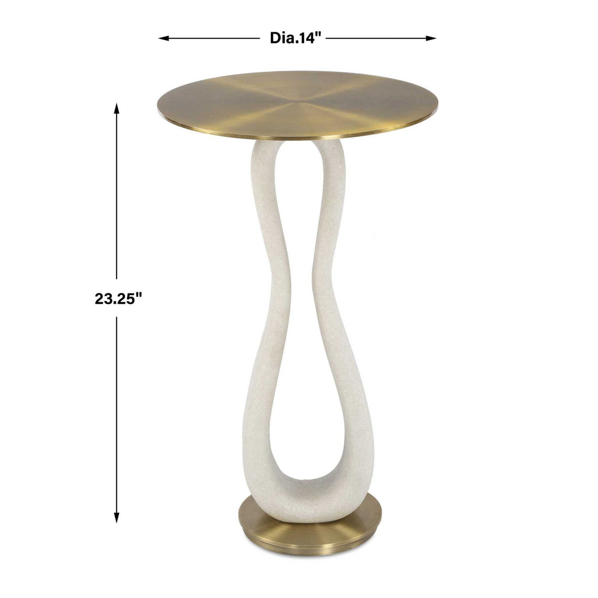 White Stone Hourglass Accent Table by Uttermost Sonia, alternate view 9
