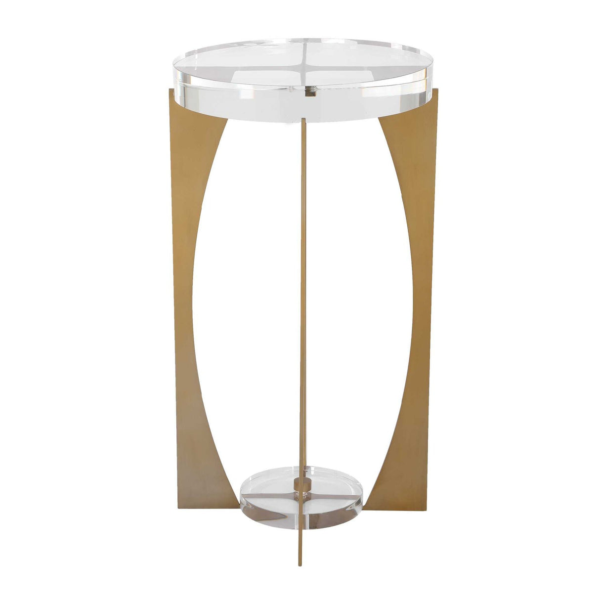 Brass Open-Frame Crystal Accent Table by Uttermost Kolkata