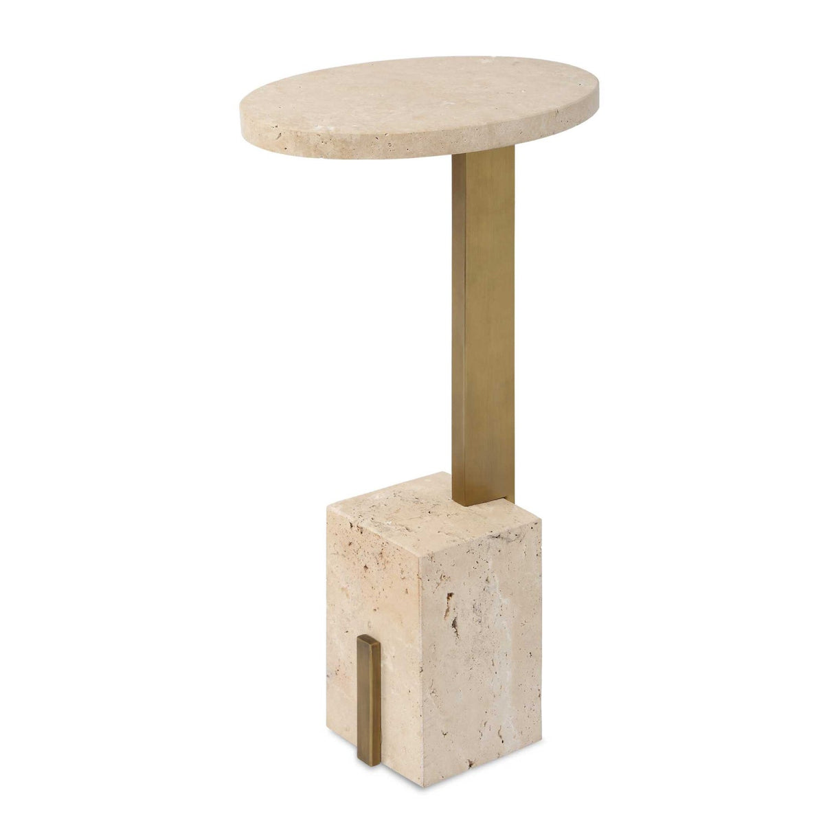 Oval Travertine Accent Table by Uttermost Feranno, alternate view 3
