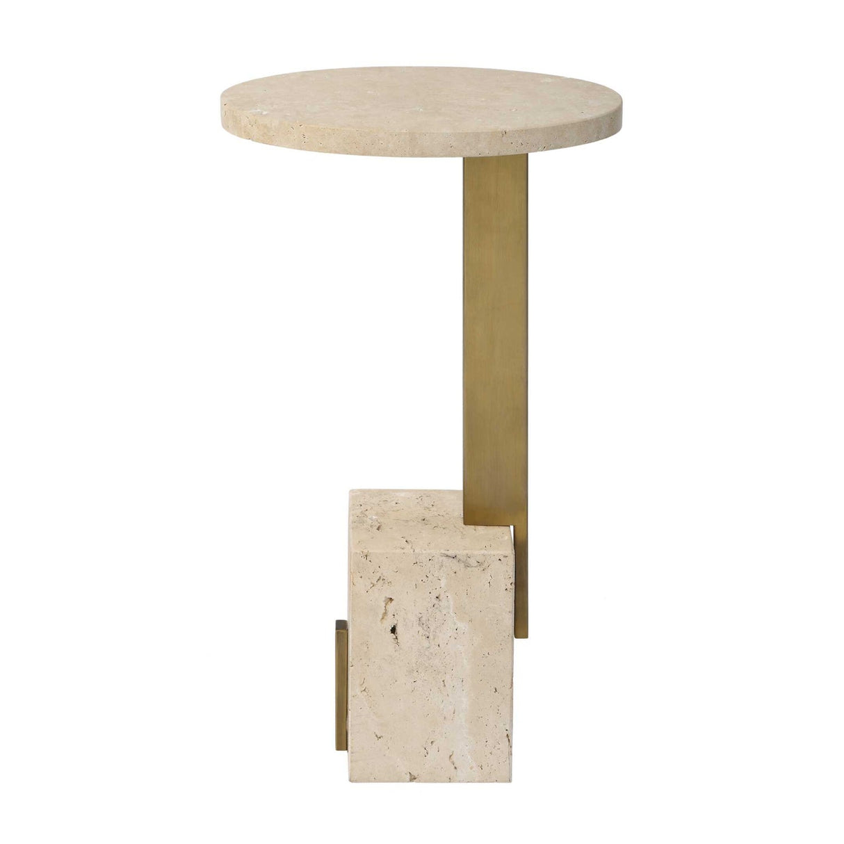 Oval Travertine Accent Table by Uttermost Feranno, alternate view 4