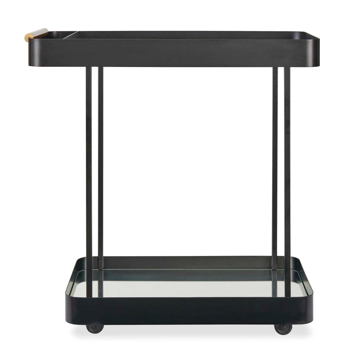 Modern European furniture - Black Iron Framed Bar Cart - www.oroa.com
