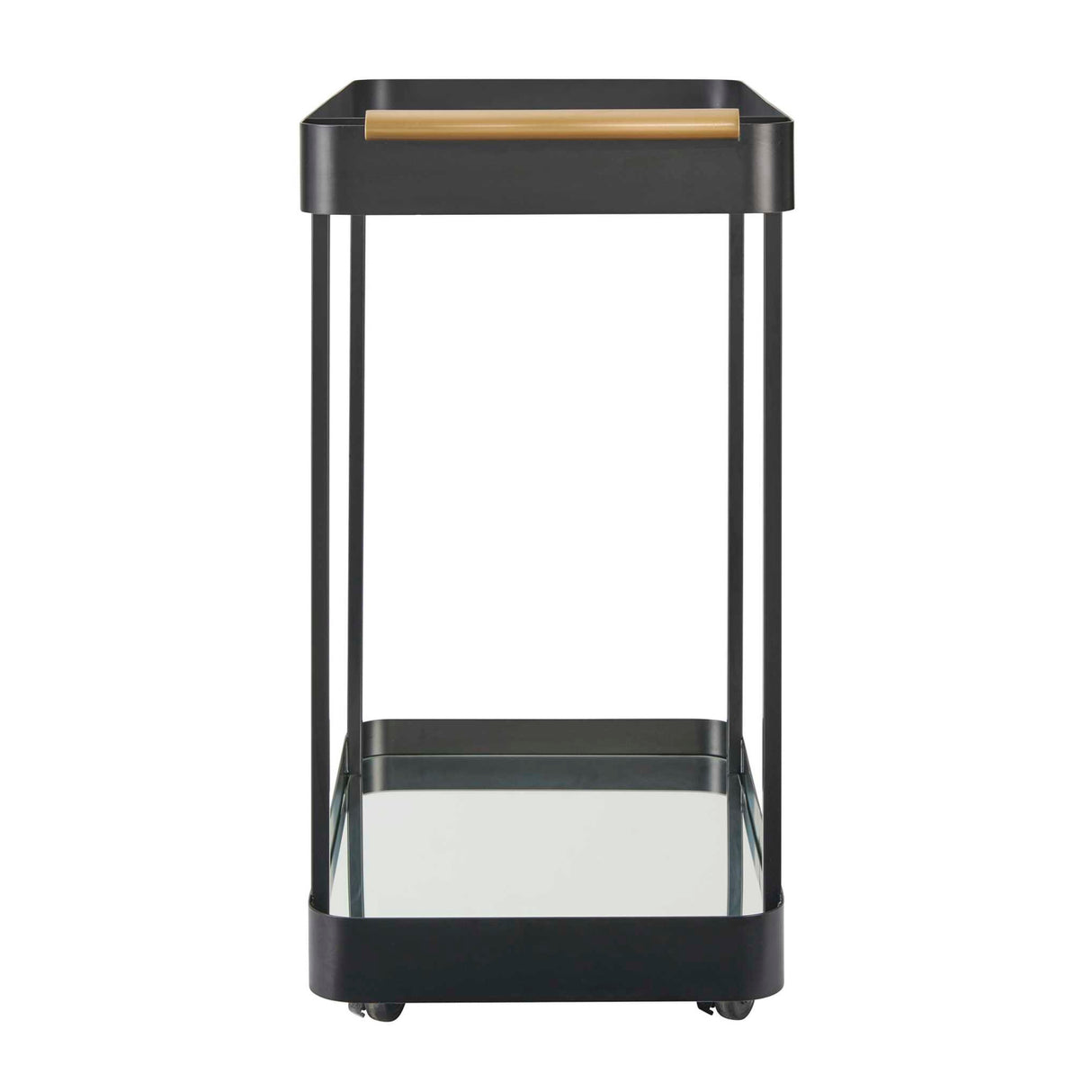 Modern European furniture - Black Iron Framed Bar Cart - www.oroa.com