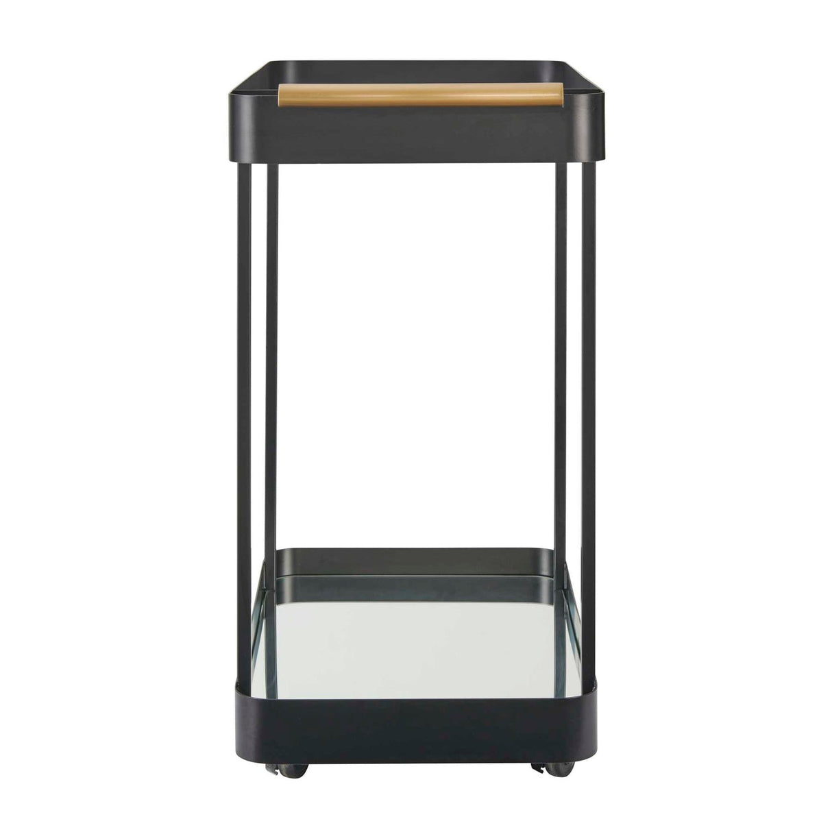 Modern European furniture - Black Iron Framed Bar Cart - www.oroa.com