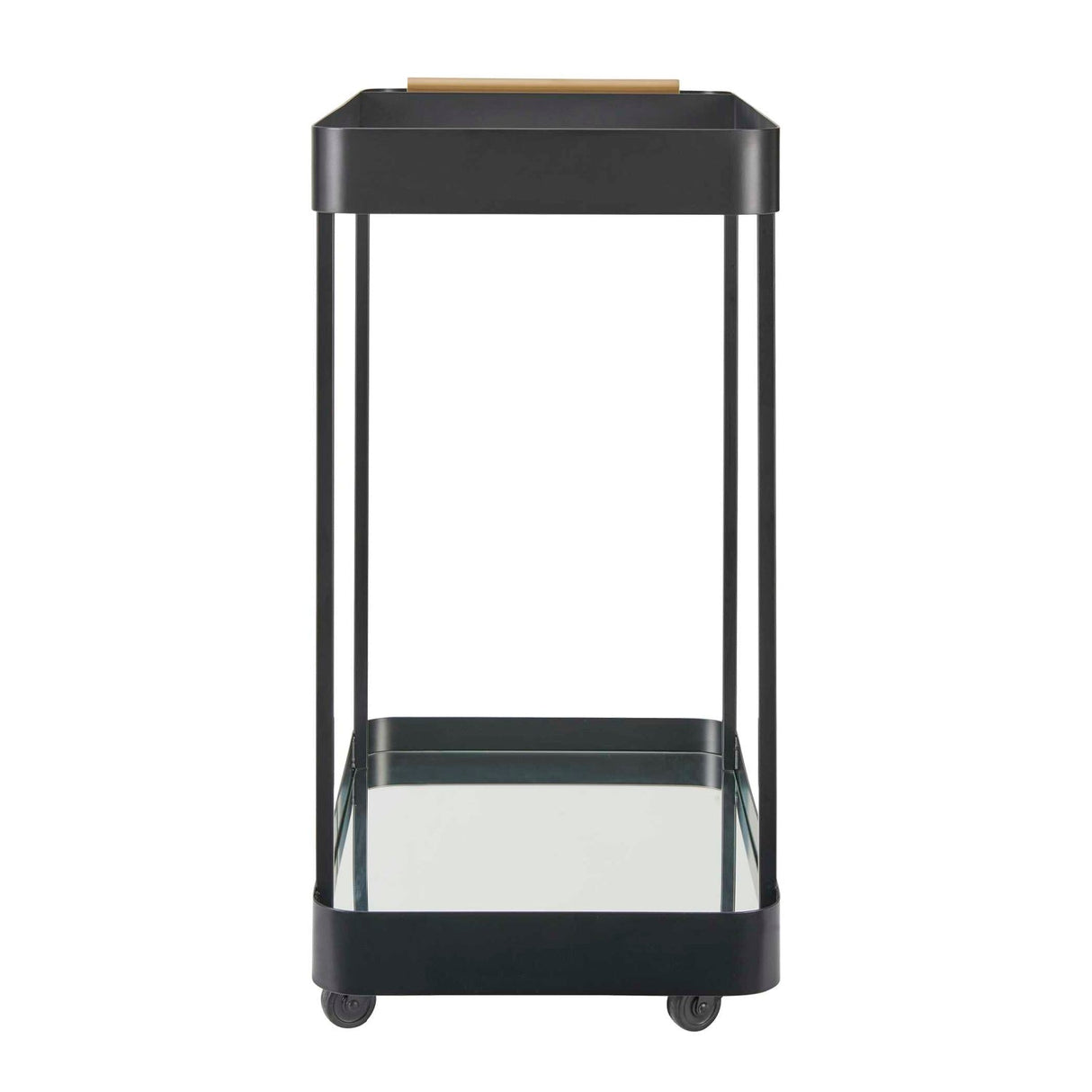 Modern European furniture - Black Iron Framed Bar Cart - www.oroa.com