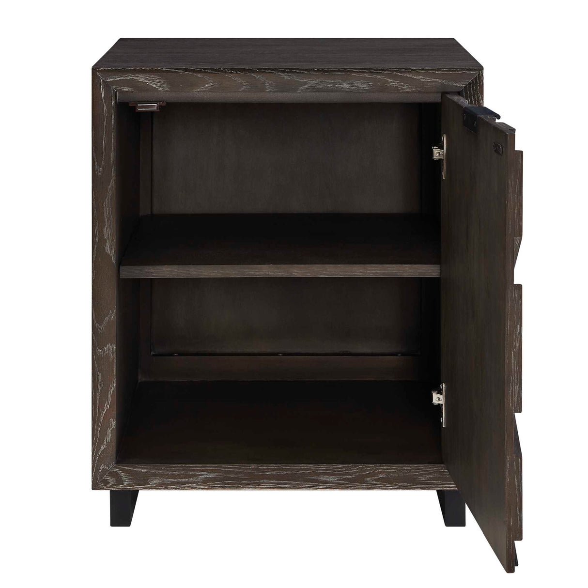 Modern European furniture - Oak Chevron One-Door Cabinet - www.oroa.com