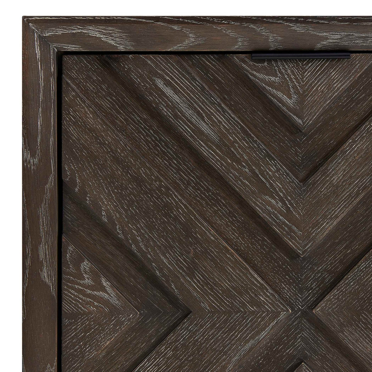 Modern European furniture - Oak Chevron One-Door Cabinet - www.oroa.com