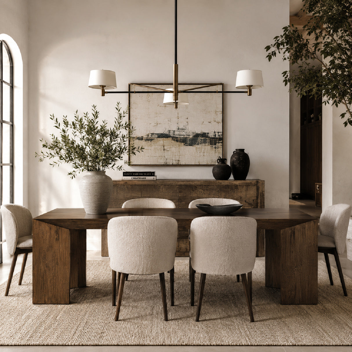 Black Concrete Top Dining Table by Uttermost Kelvin, alternate view 2