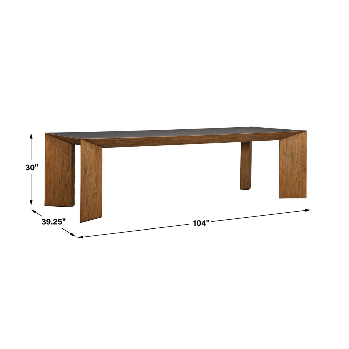 Black Concrete Top Dining Table by Uttermost Kelvin, alternate view 7