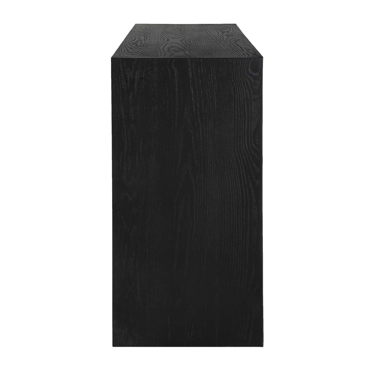 Black Grasscloth 4-Door Cabinet | Oroa.com