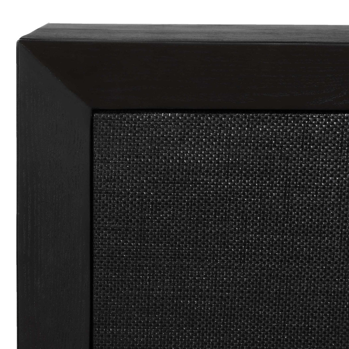 Black Grasscloth 4-Door Cabinet by Uttermost Williams, alternate view 8