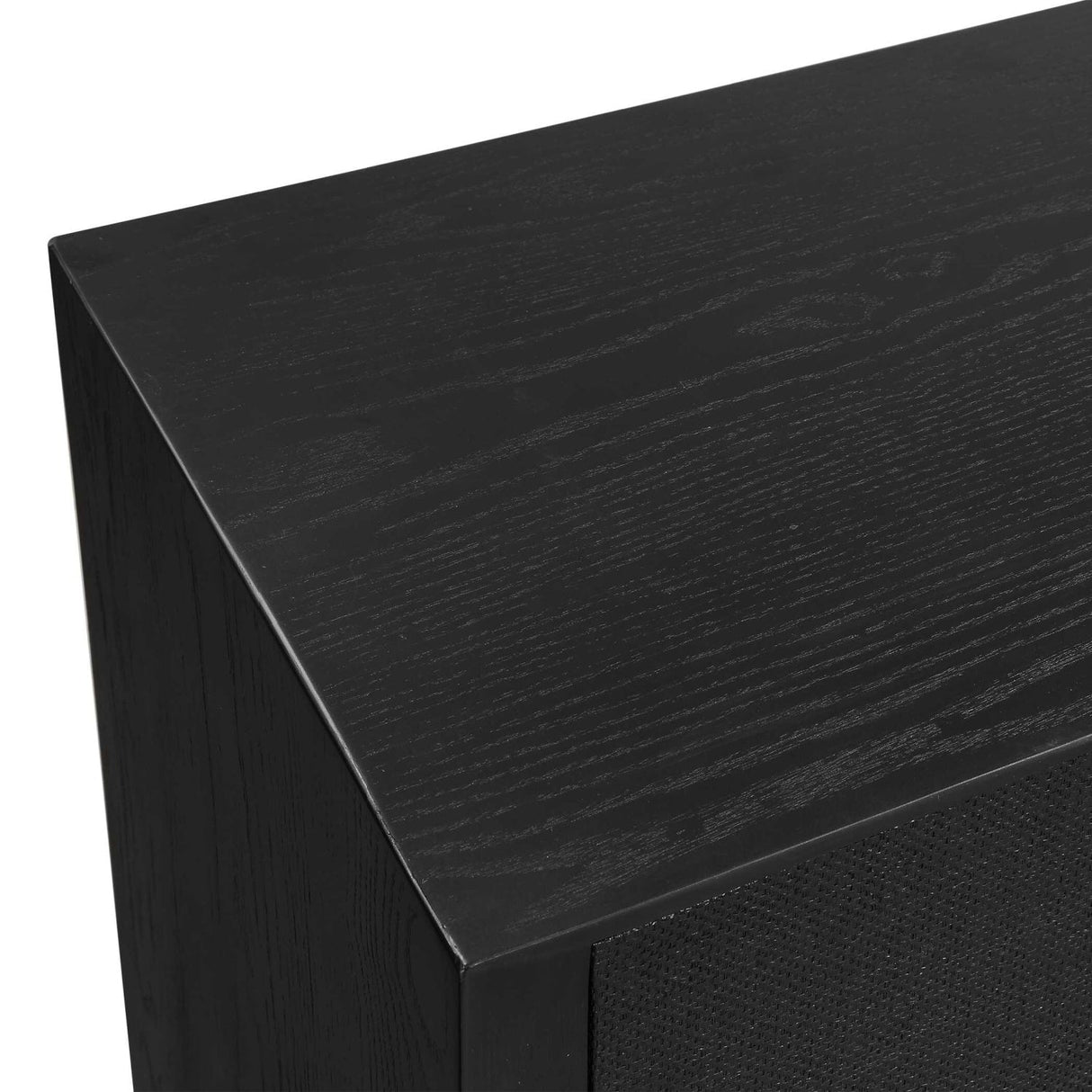 Black Grasscloth 4-Door Cabinet by Uttermost Williams, alternate view 9