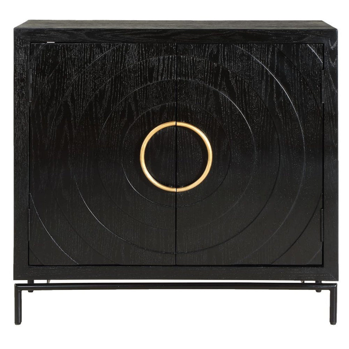 Black Fir Wood 2-Door Cabinet by Uttermost Briseis, alternate view 3