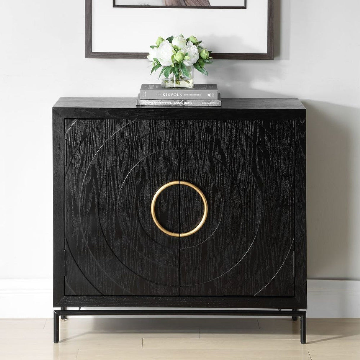 Black Fir Wood 2-Door Cabinet by Uttermost Briseis, alternate view 13