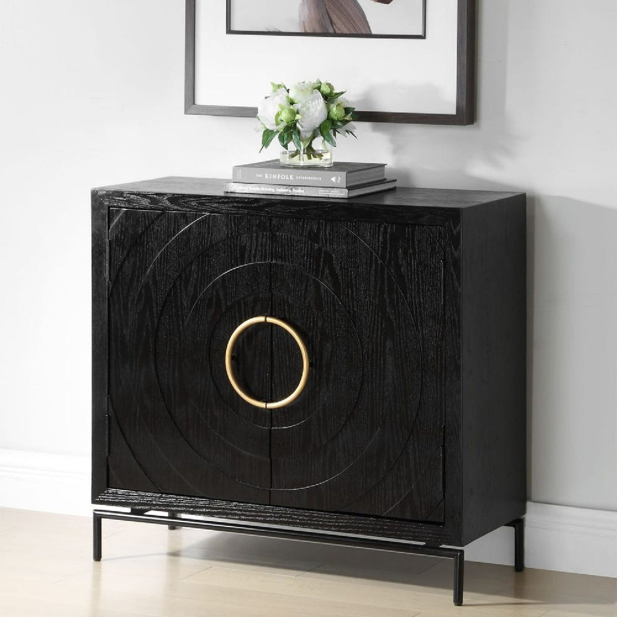 Black Fir Wood 2-Door Cabinet by Uttermost Briseis, alternate view 12