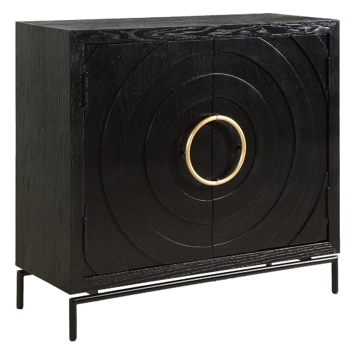 Black Fir Wood 2-Door Cabinet by Uttermost Briseis