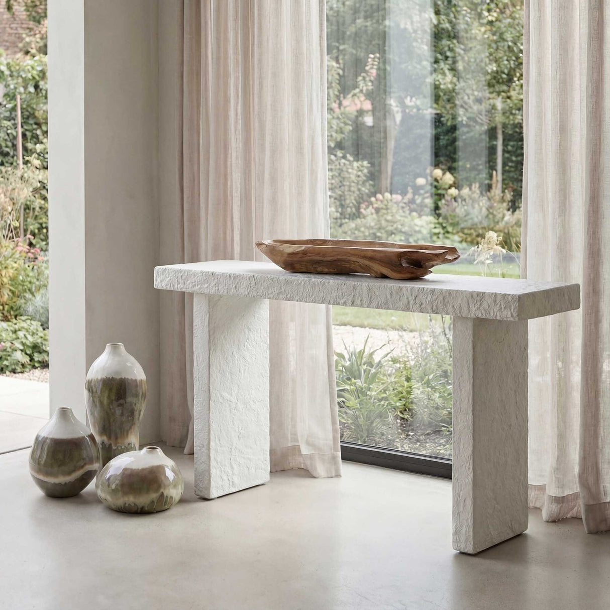 Modern European furniture - Concrete Indoor/Outdoor Console Table - www.oroa.com