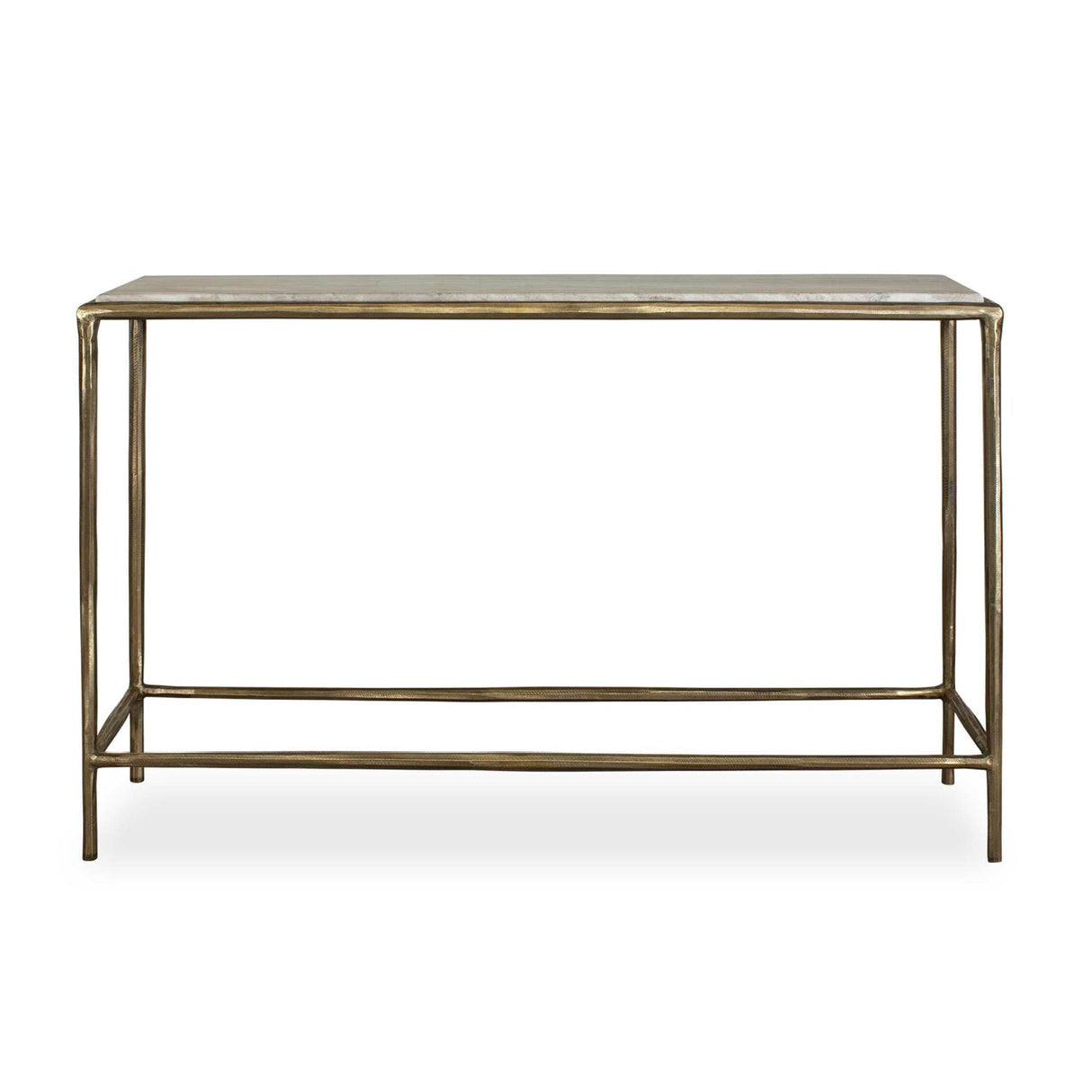 Brass Framed Marble Console Table by Uttermost Minerva