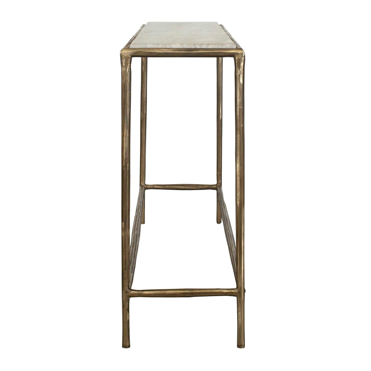 Brass Framed Marble Console Table by Uttermost Minerva, alternate view 4