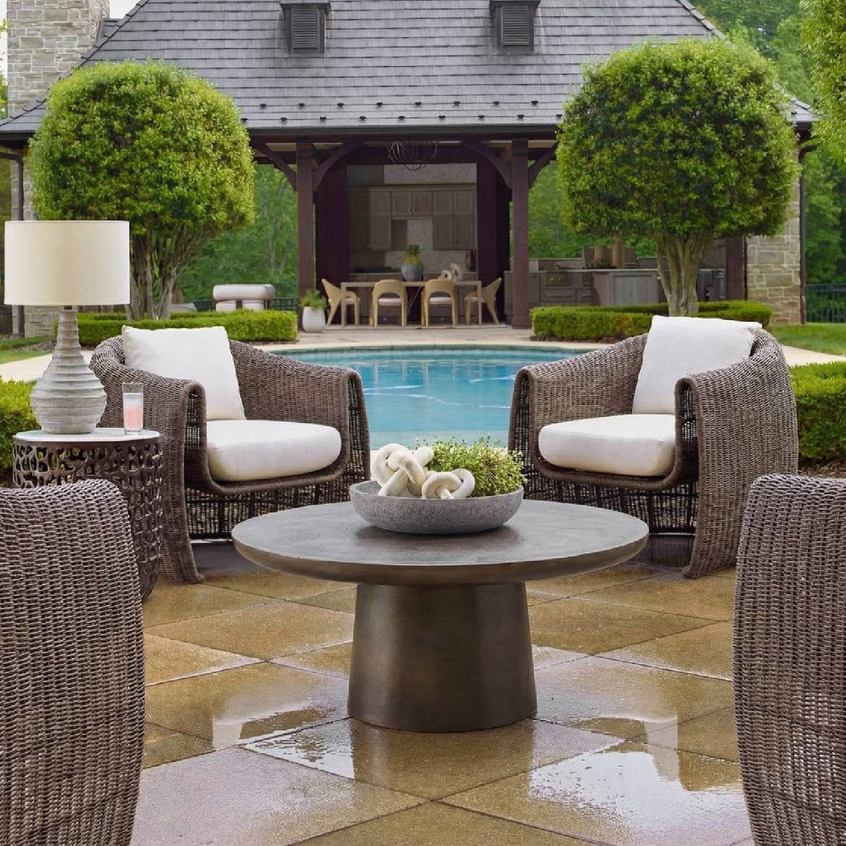 Golden Bronze Indoor/Outdoor Coffee Table by Uttermost Madronne, alternate view 7