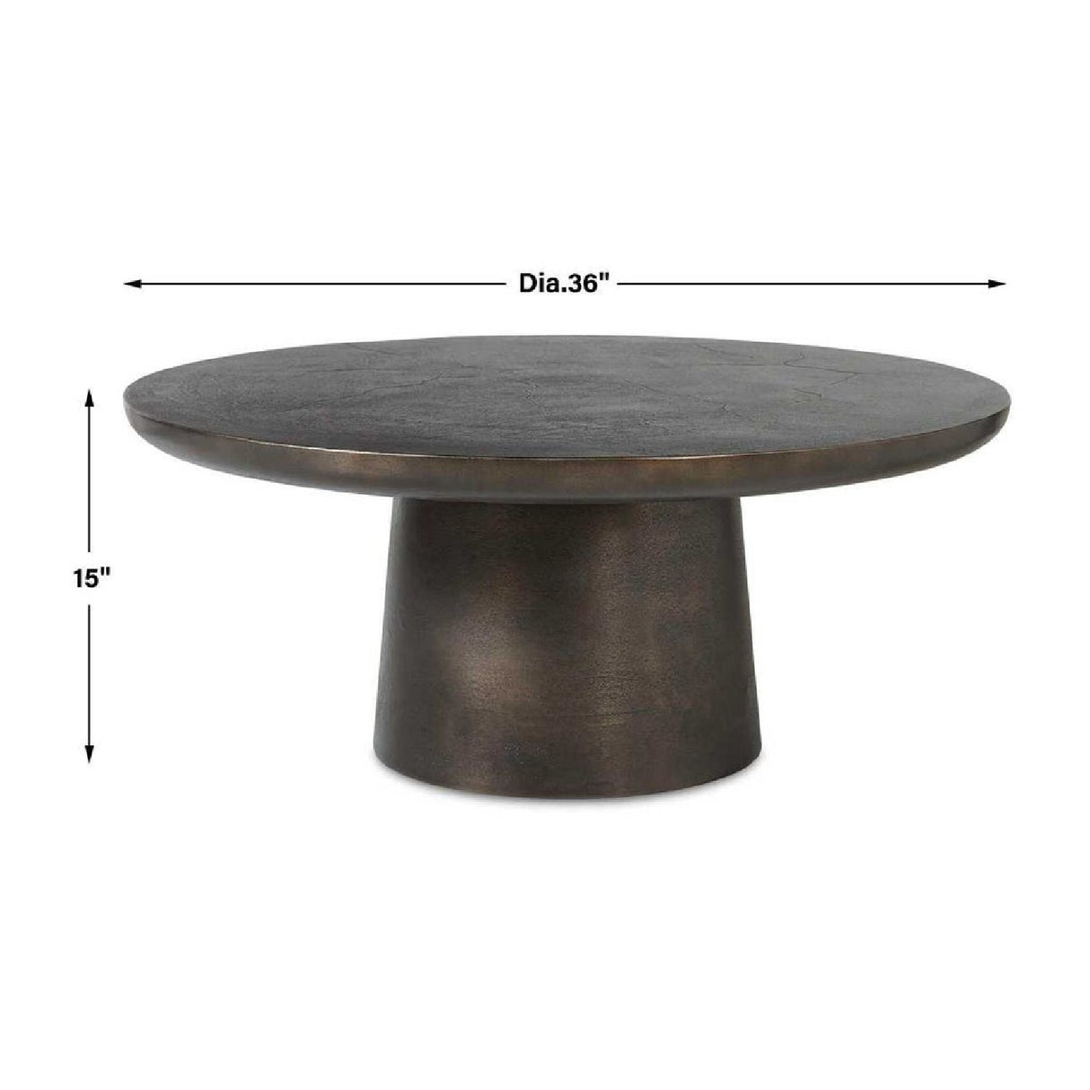 Golden Bronze Indoor/Outdoor Coffee Table by Uttermost Madronne, alternate view 4