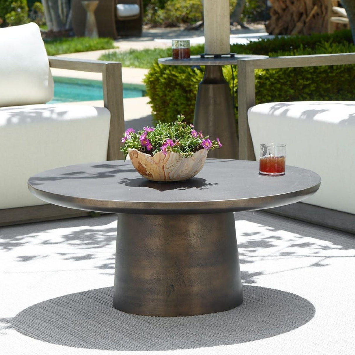 Golden Bronze Indoor/Outdoor Coffee Table by Uttermost Madronne, alternate view 2