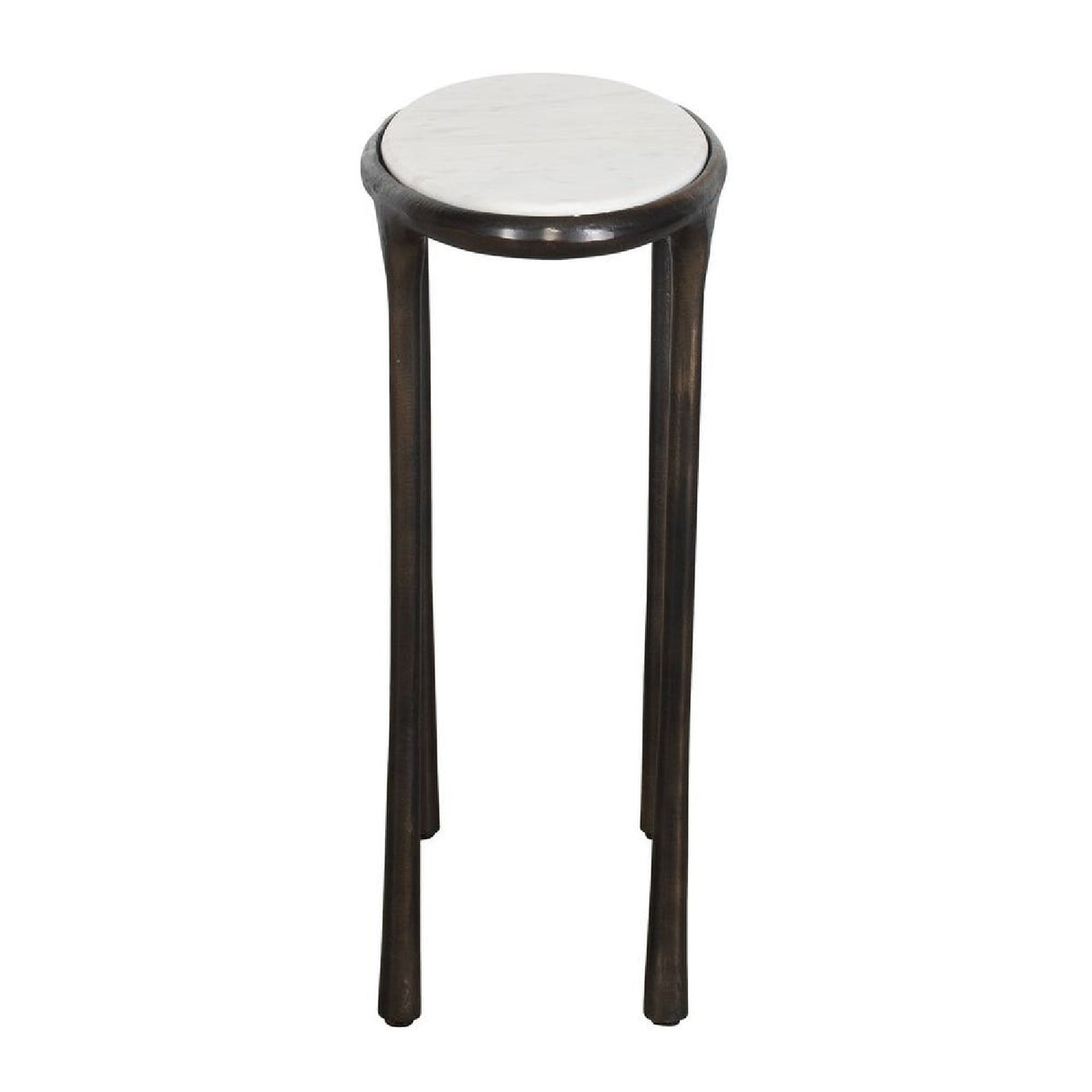 White Marble Oval Accent Table | Oroa.com