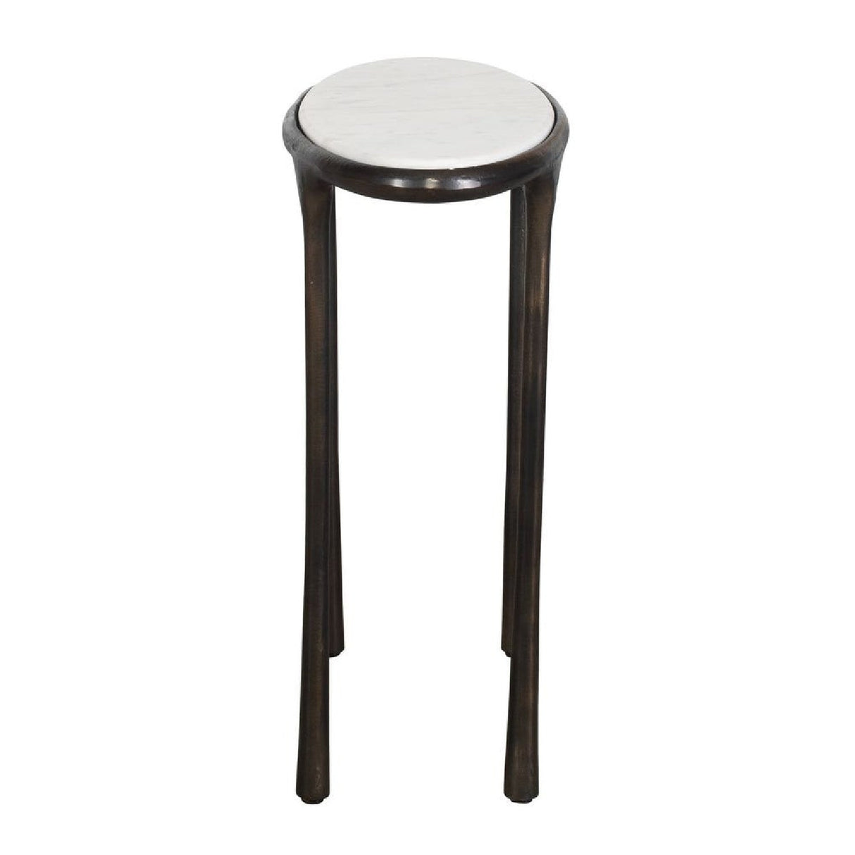 White Marble Oval Accent Table by Uttermost Ata, alternate view 5