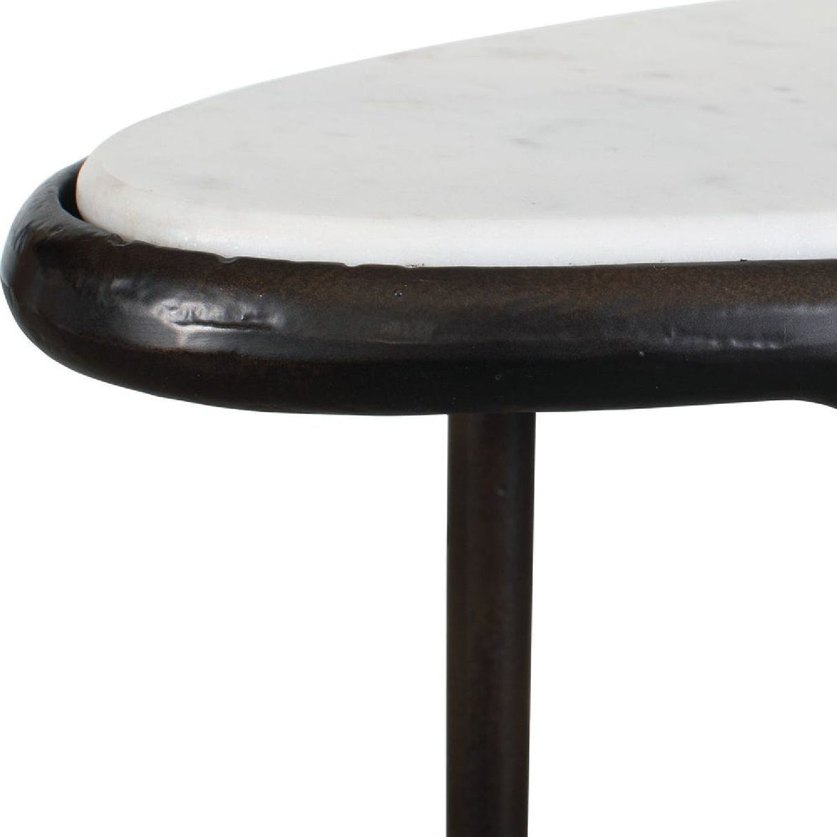 White Marble Oval Accent Table by Uttermost Ata, alternate view 6