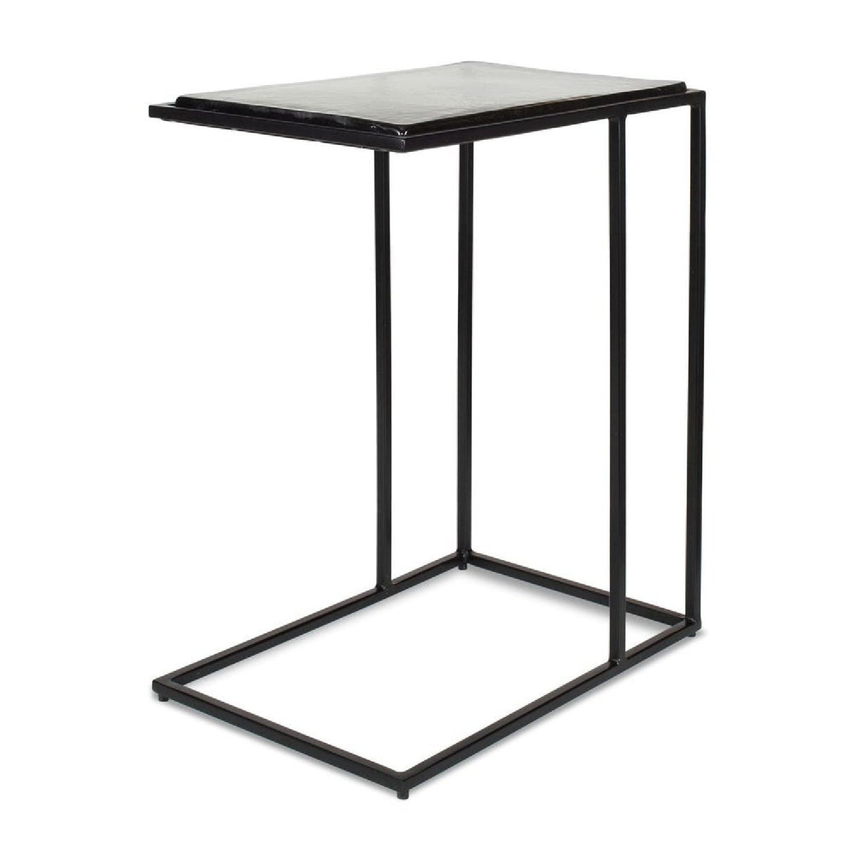 Cast Glass C-Shaped End Table by Uttermost Mateo